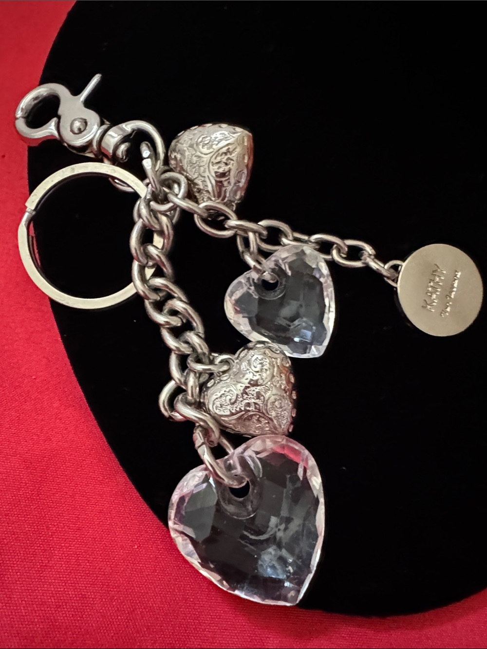 Kathy Van Zeeland Silver key chain